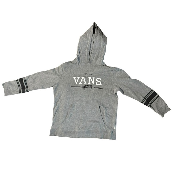 Vans Youth Gray Cotton Long Sleeve Hoodie Unisex Size Extra Large XL Logo - Picture 1 of 10